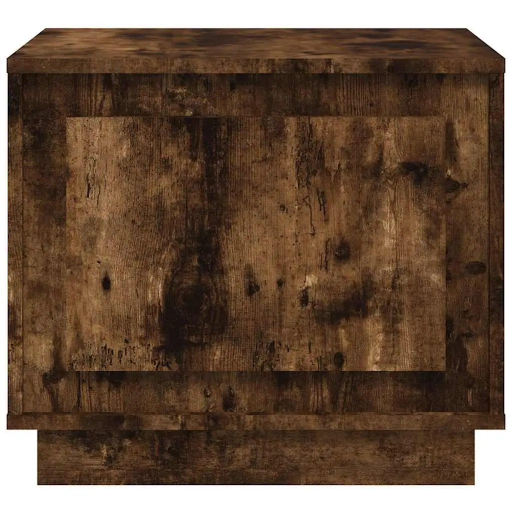 Coffee Table Smoked Oak 51 x 50 x 44 cm Engineered Wood with Storage Door