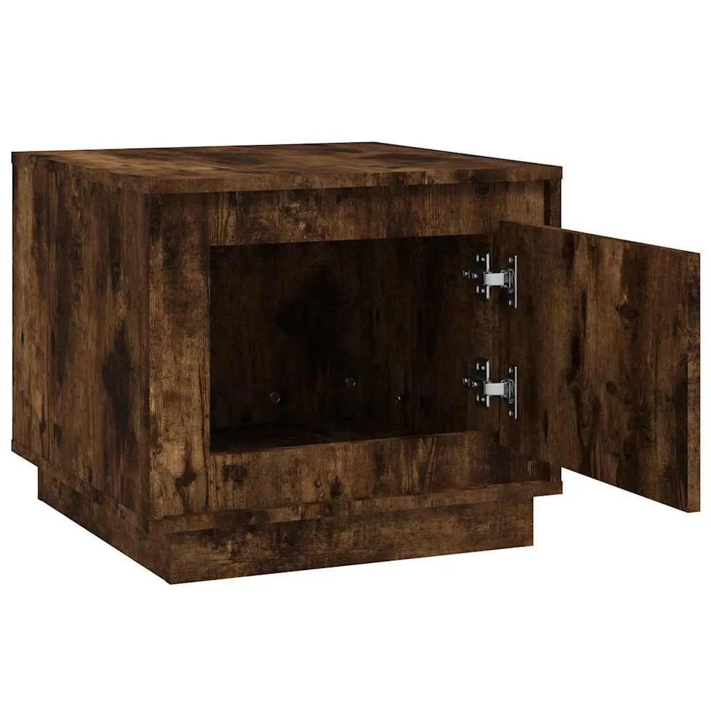 Coffee Table Smoked Oak 51 x 50 x 44 cm Engineered Wood with Storage Door