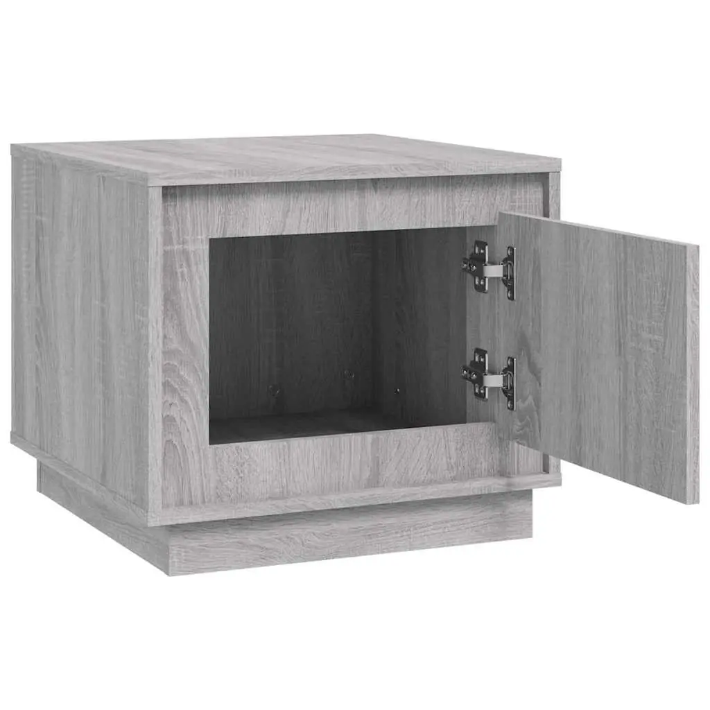 Grey Engineered Wood Coffee Table Storage Cabinet 51L x 50W x 44H cm Modern Living Room Furniture