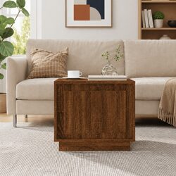 Brown Engineered Wood Coffee Table with Storage