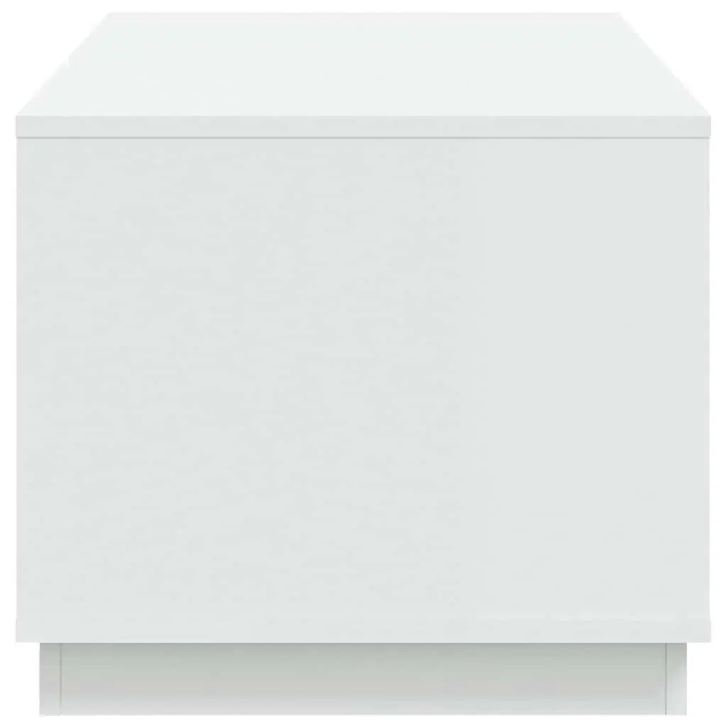 White Coffee Table with Storage 102x50x44 cm