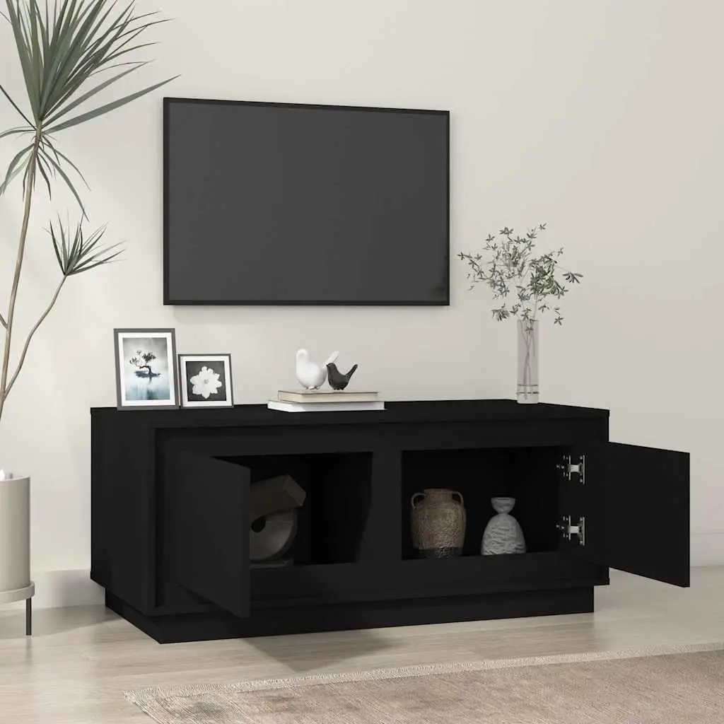 Black Coffee Table with Storage Compartments