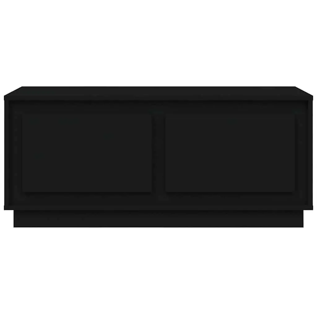 Black Coffee Table with Storage Compartments