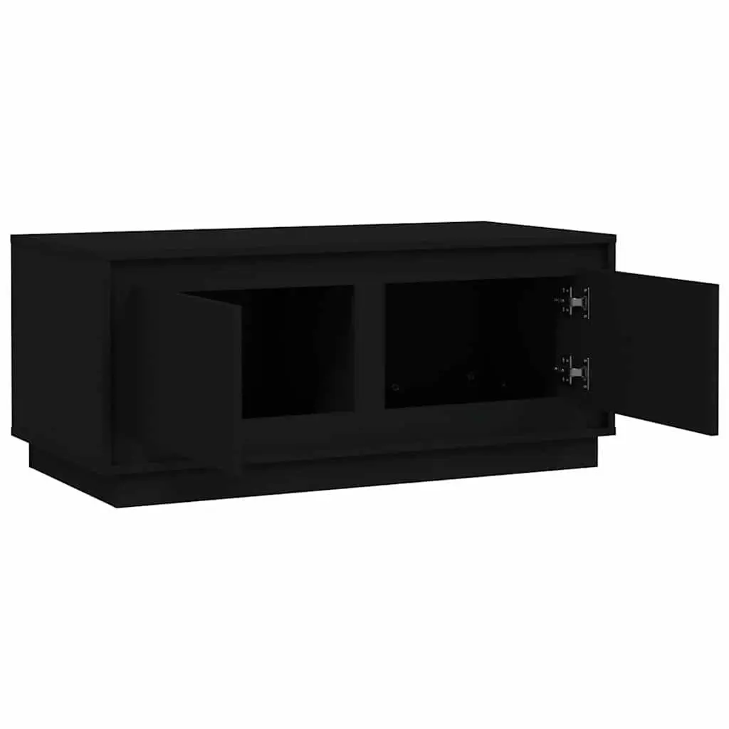 Black Coffee Table with Storage Compartments