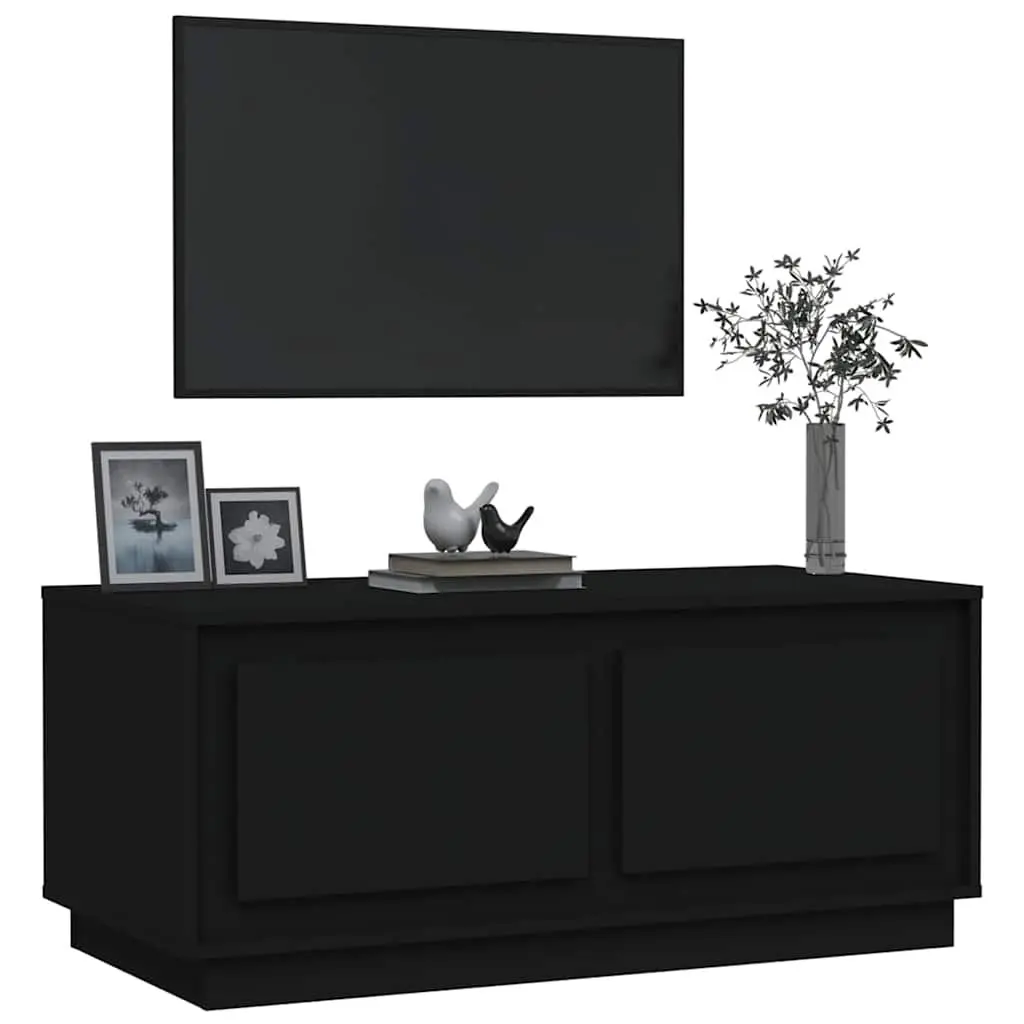 Black Coffee Table with Storage Compartments