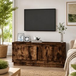 Warm Smoked Oak Coffee Table with Storage Solutions