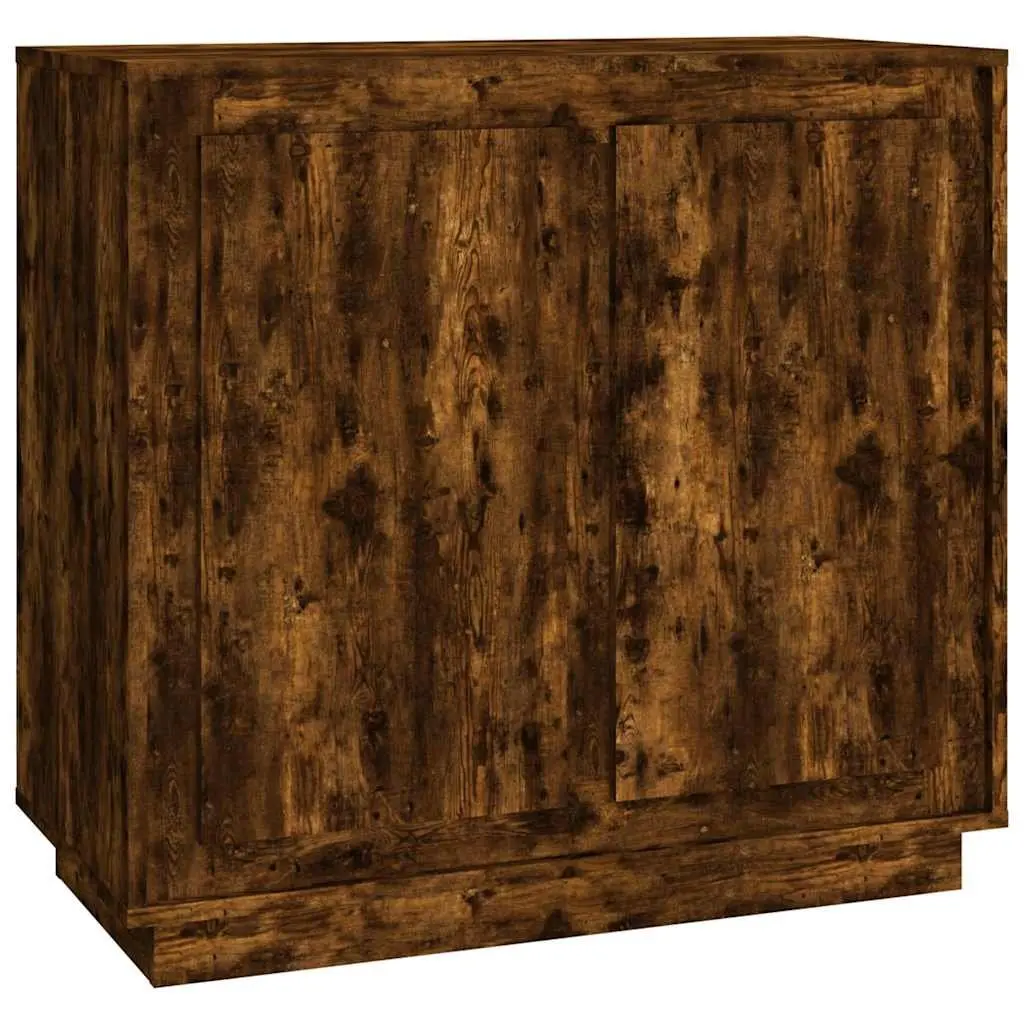Brown Engineered Wood Sideboard Storage Cabinet 80x34x75cm