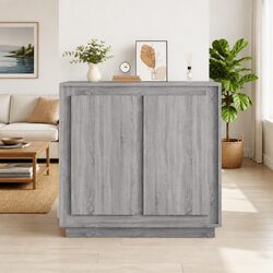 Grey Sonoma Sideboard Storage Cabinet 80x34x75cm