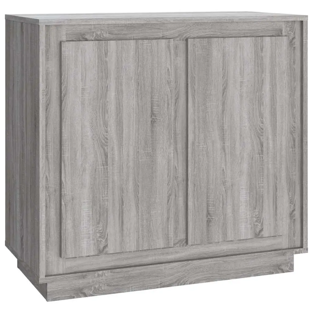 Sideboard Grey Sonoma 80x34x75cm Engineered Wood Storage Cabinet
