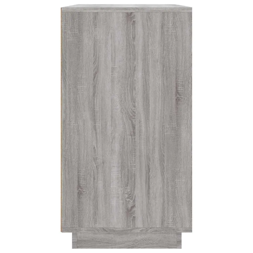 Sideboard Grey Sonoma 80x34x75cm Engineered Wood Storage Cabinet