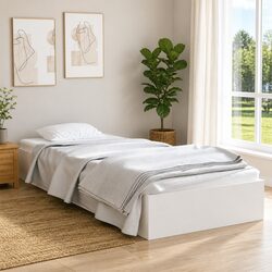 Comfortable Single Bed Frame 90x190 cm White Pine