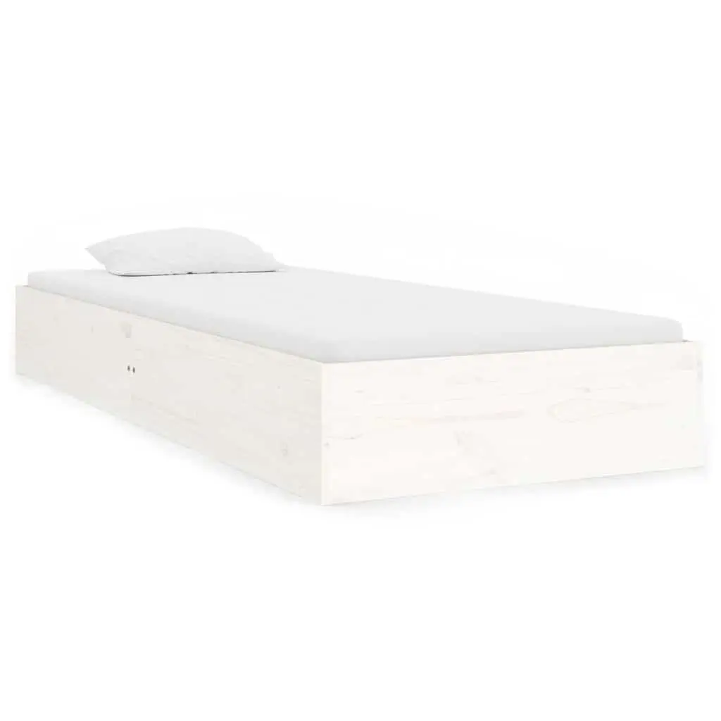 Single Bed Frame 90x190 cm White Pine
