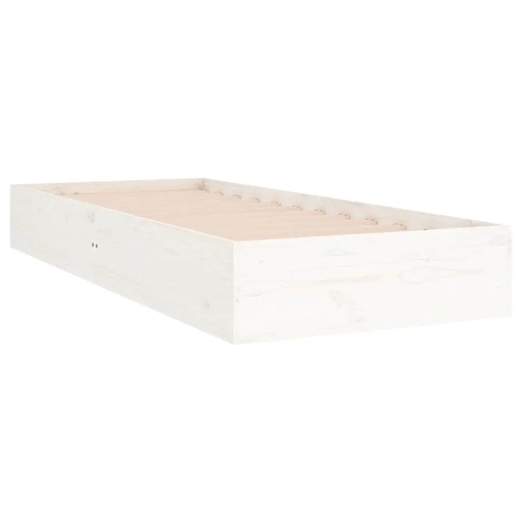 Single Bed Frame 90x190 cm White Pine