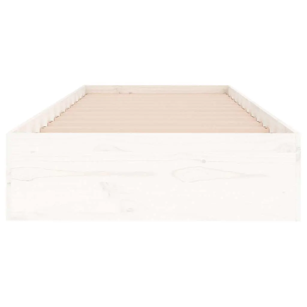 Single Bed Frame 90x190 cm White Pine