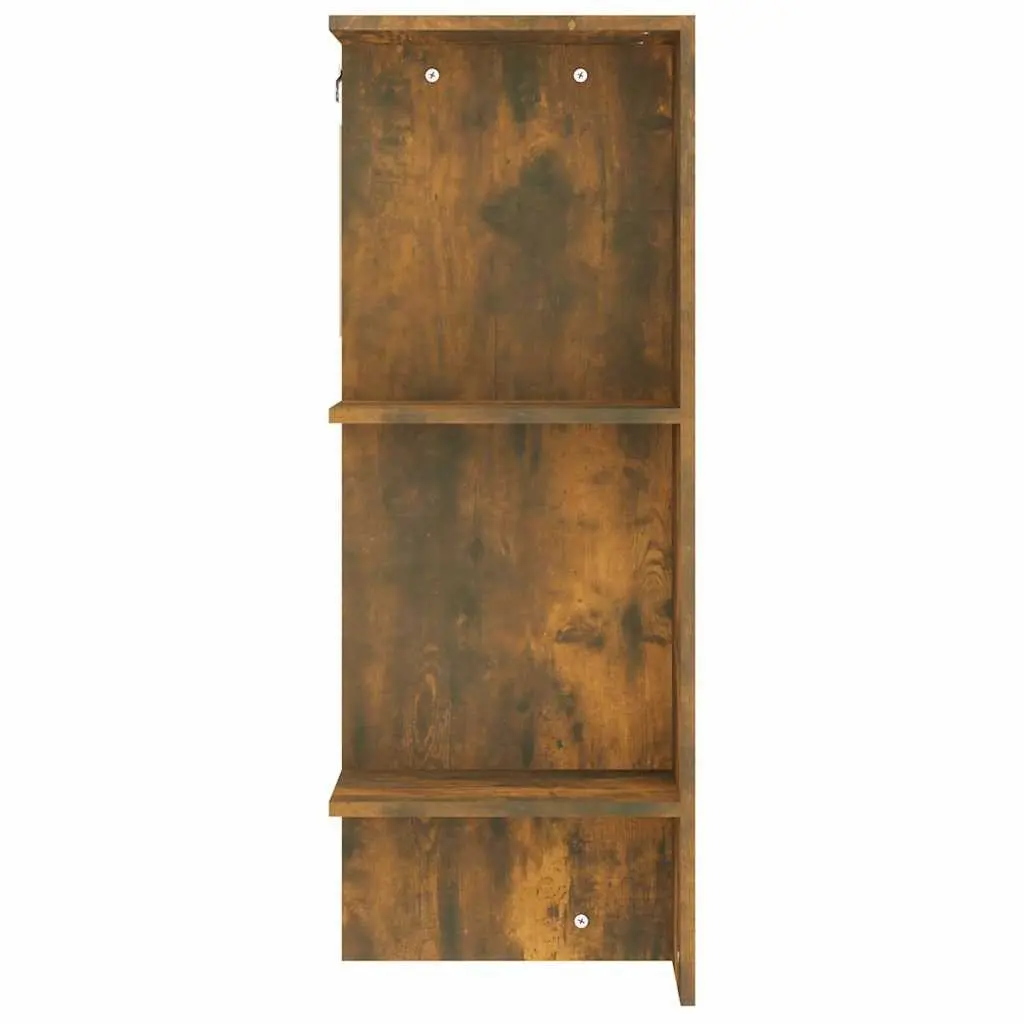 Engineered Wood Hallway Storage Unit Brown Compact Cabinet with Shelves and Clothes Rail
