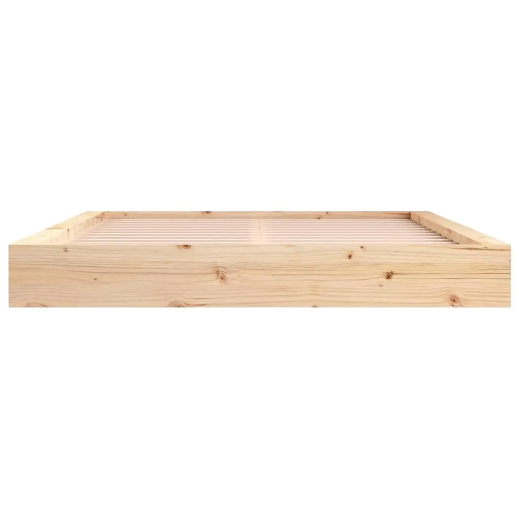 Solid Pine Wood Bed Frame 150x200 cm with Slatted Base