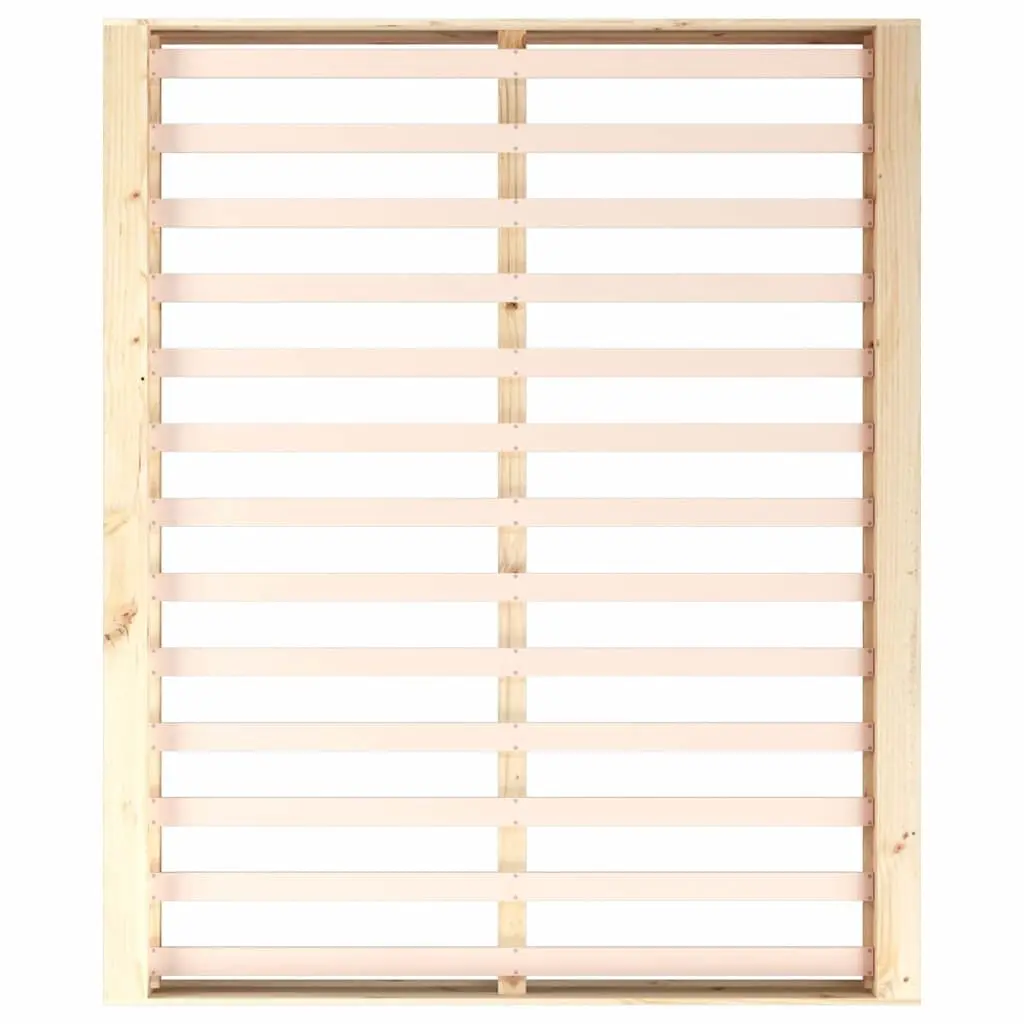 Solid Pine Wood Bed Frame 150x200 cm with Slatted Base