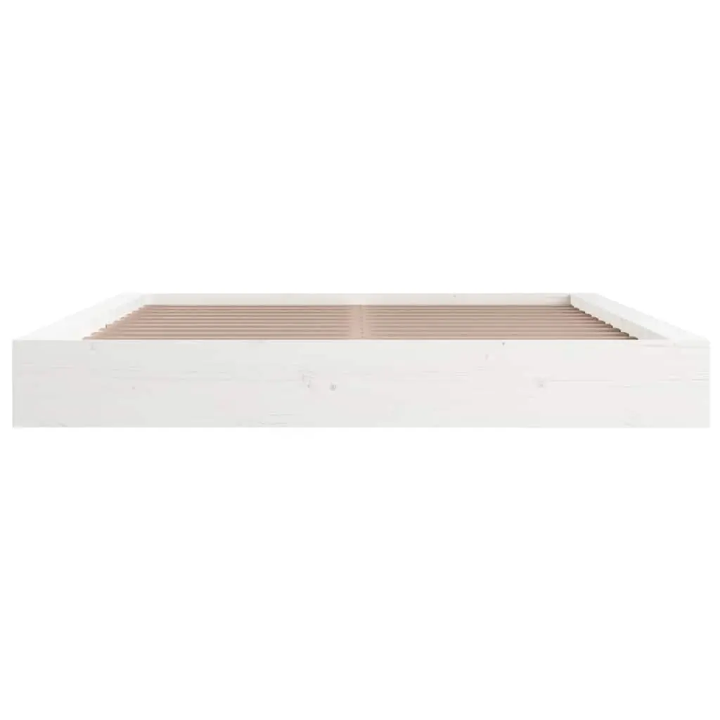 King Size Bed Frame 150x200 cm White Pine Wood