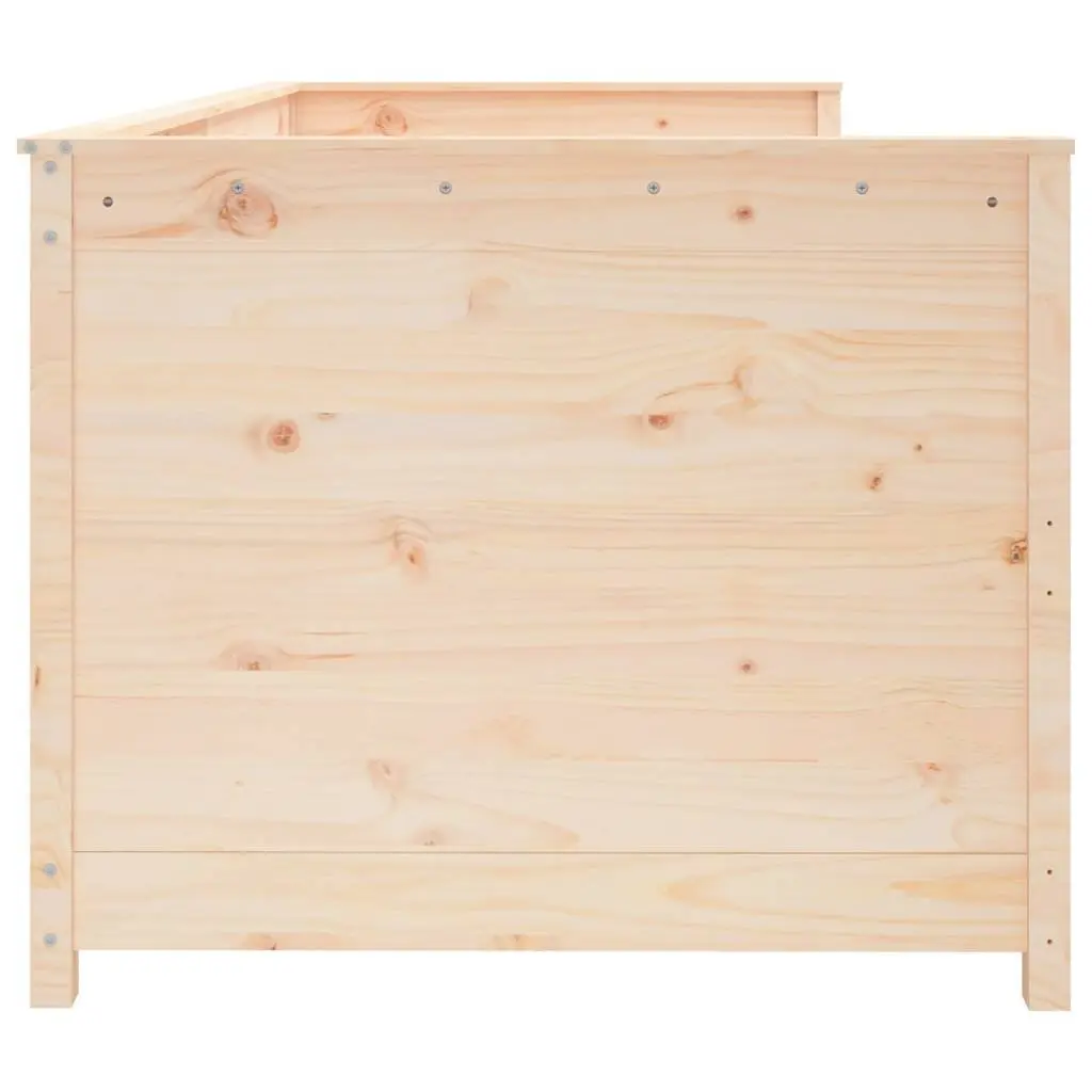 Day Bed Solid Pine Wood Frame 80x200 cm Brown with Storage Drawers