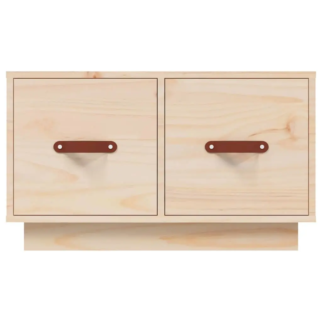 Coffee Table Brown 60x53x35 cm Solid Pine Wood with 2 Drawers