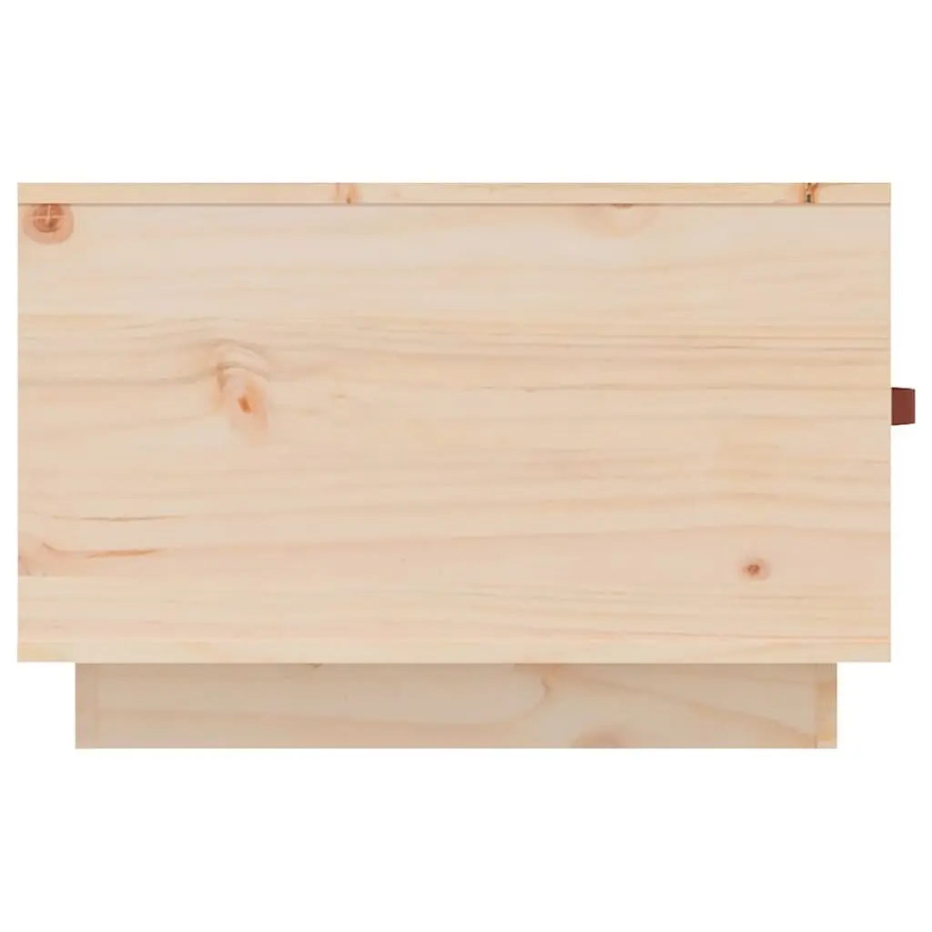 Coffee Table Brown 60x53x35 cm Solid Pine Wood with 2 Drawers