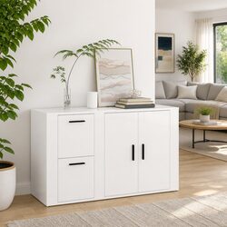 High Gloss White Storage Cabinet Sideboard