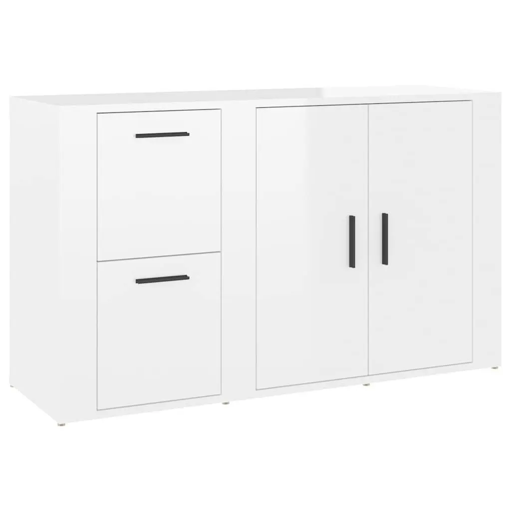 High Gloss White Storage Cabinet Sideboard