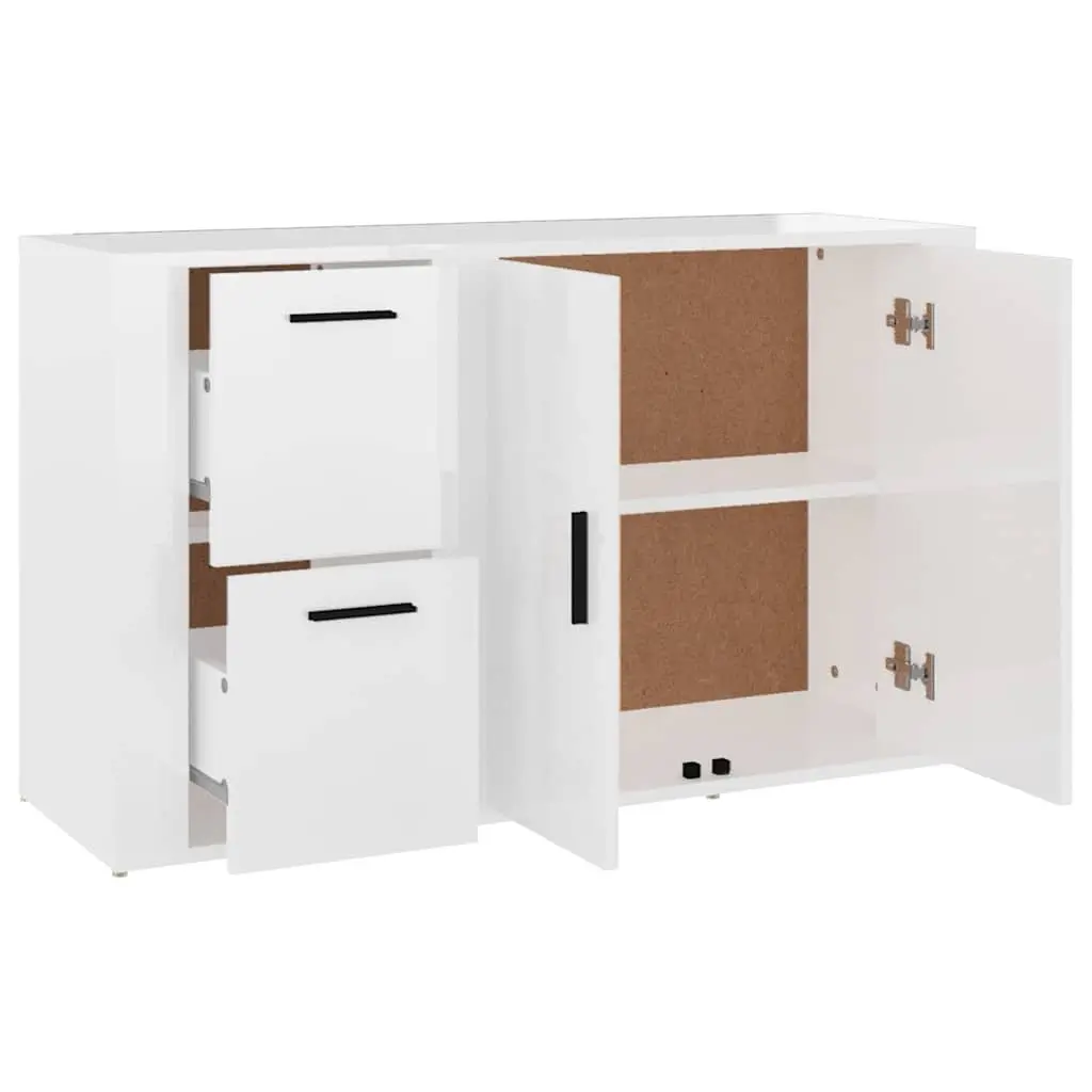 High Gloss White Storage Cabinet Sideboard