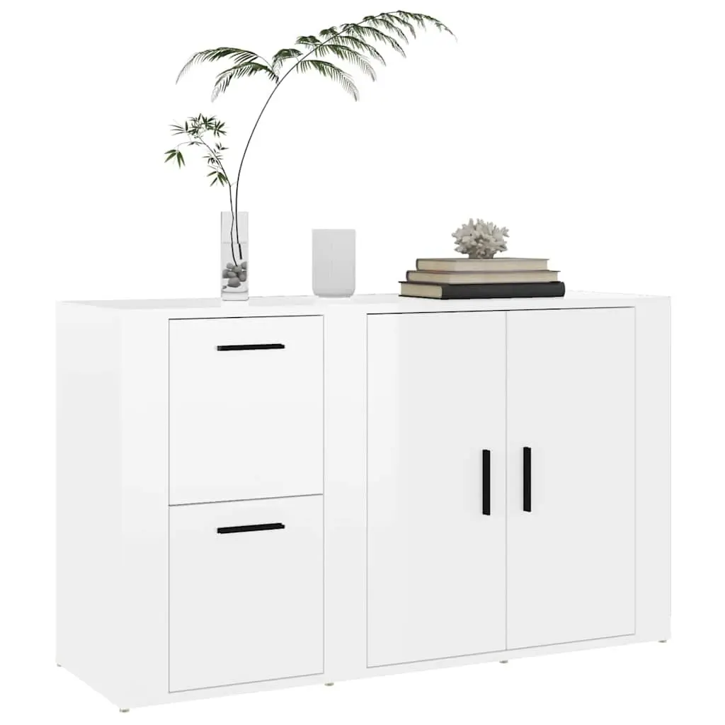High Gloss White Storage Cabinet Sideboard