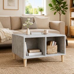 Scandinavian Design Grey Coffee Table with Storage