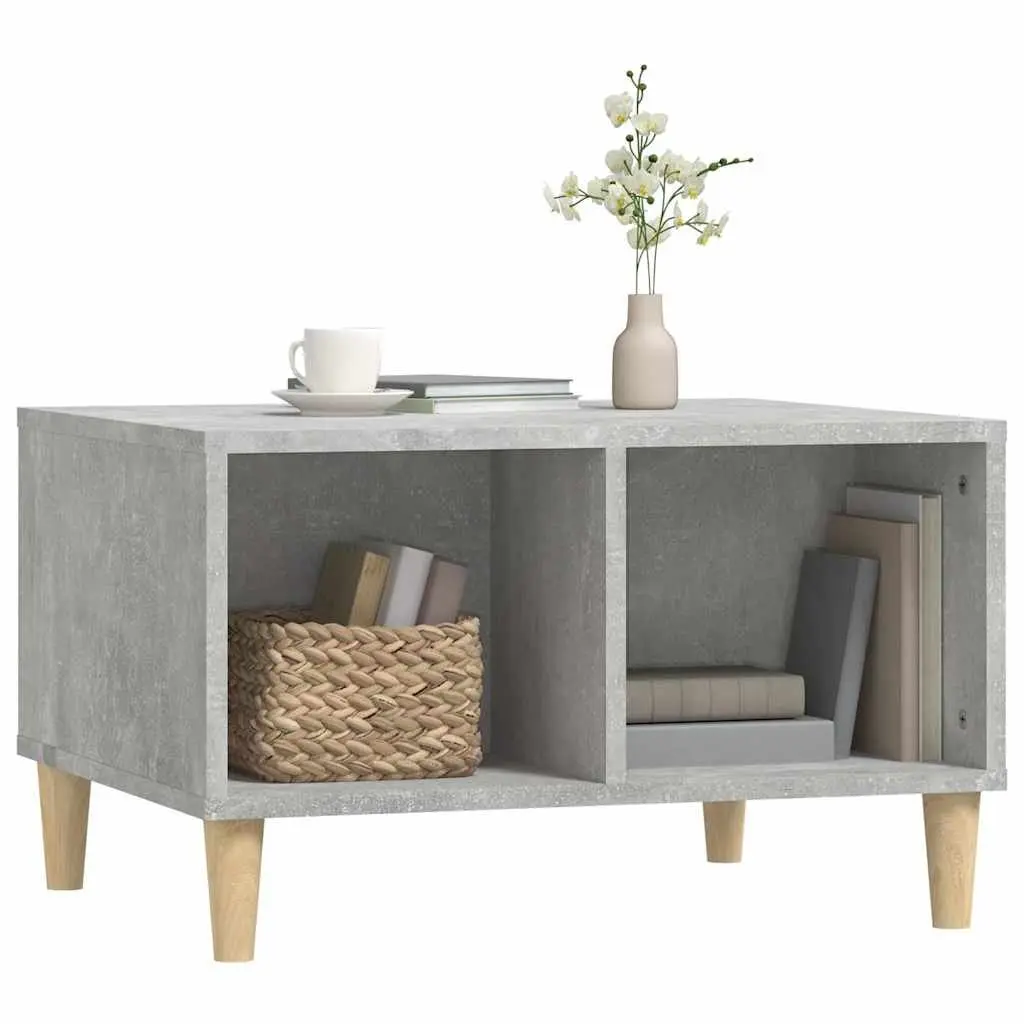 Coffee Table Grey 60x50x36.5 cm Storage Scandinavian Design Accent Table