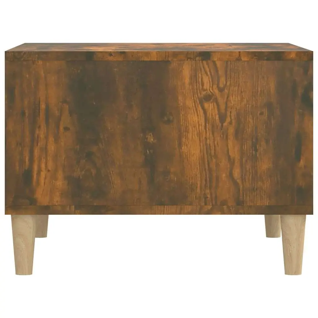 Coffee Table Smoked Oak Scandinavian Style 60 x 50 x 36.5 cm Engineered Wood