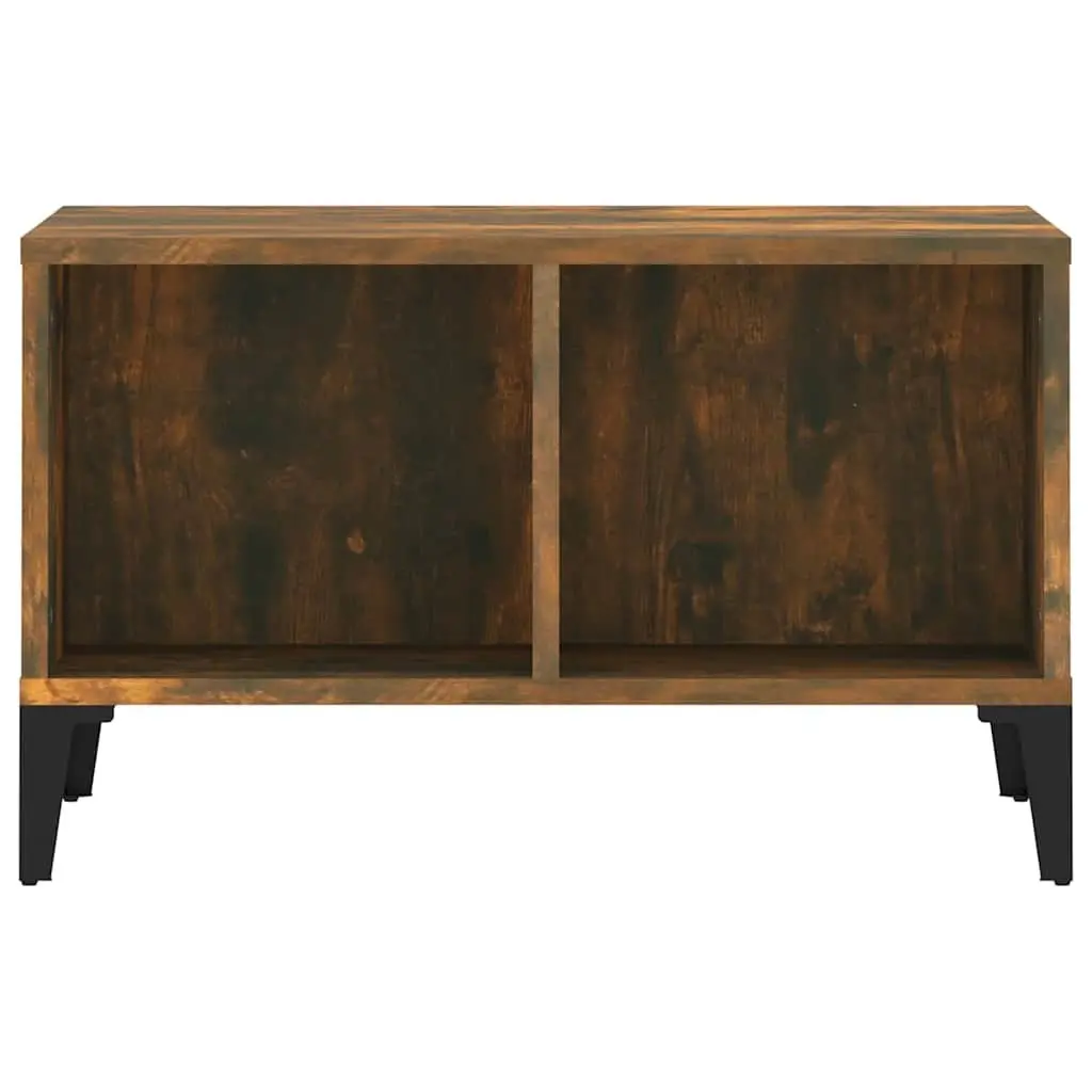 Coffee Table Industrial Style Brown Engineered Wood with Metal Feet