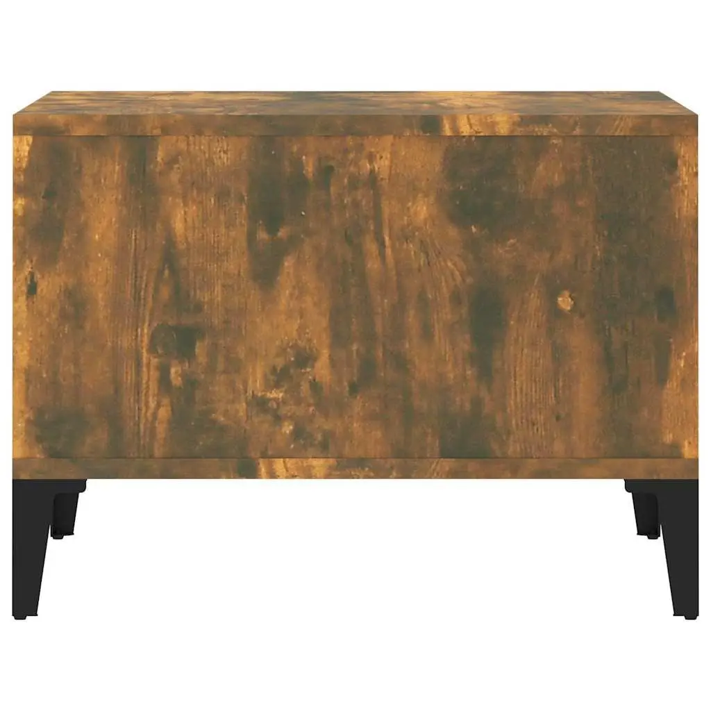 Coffee Table Industrial Style Brown Engineered Wood with Metal Feet