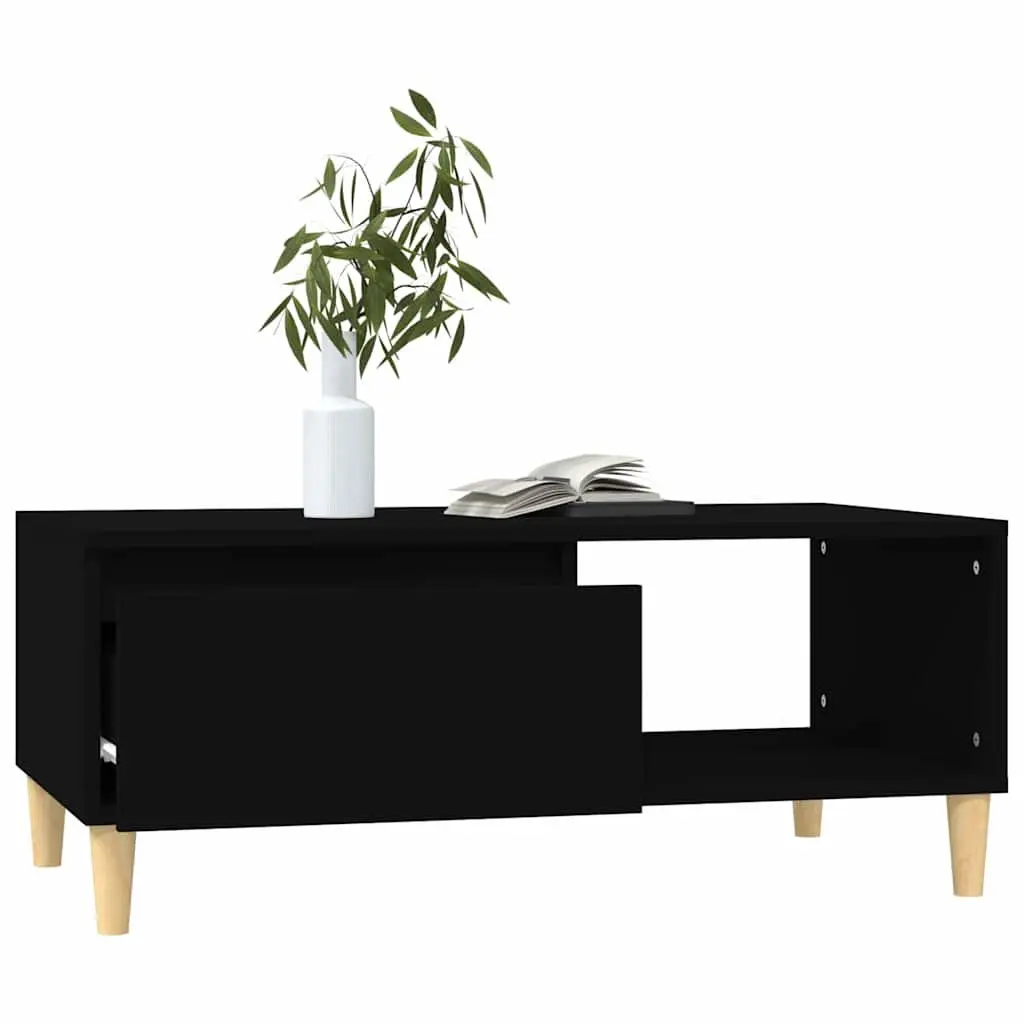 Coffee Table Black Scandinavian Style 90 x 50 x 36.5 cm Engineered Wood