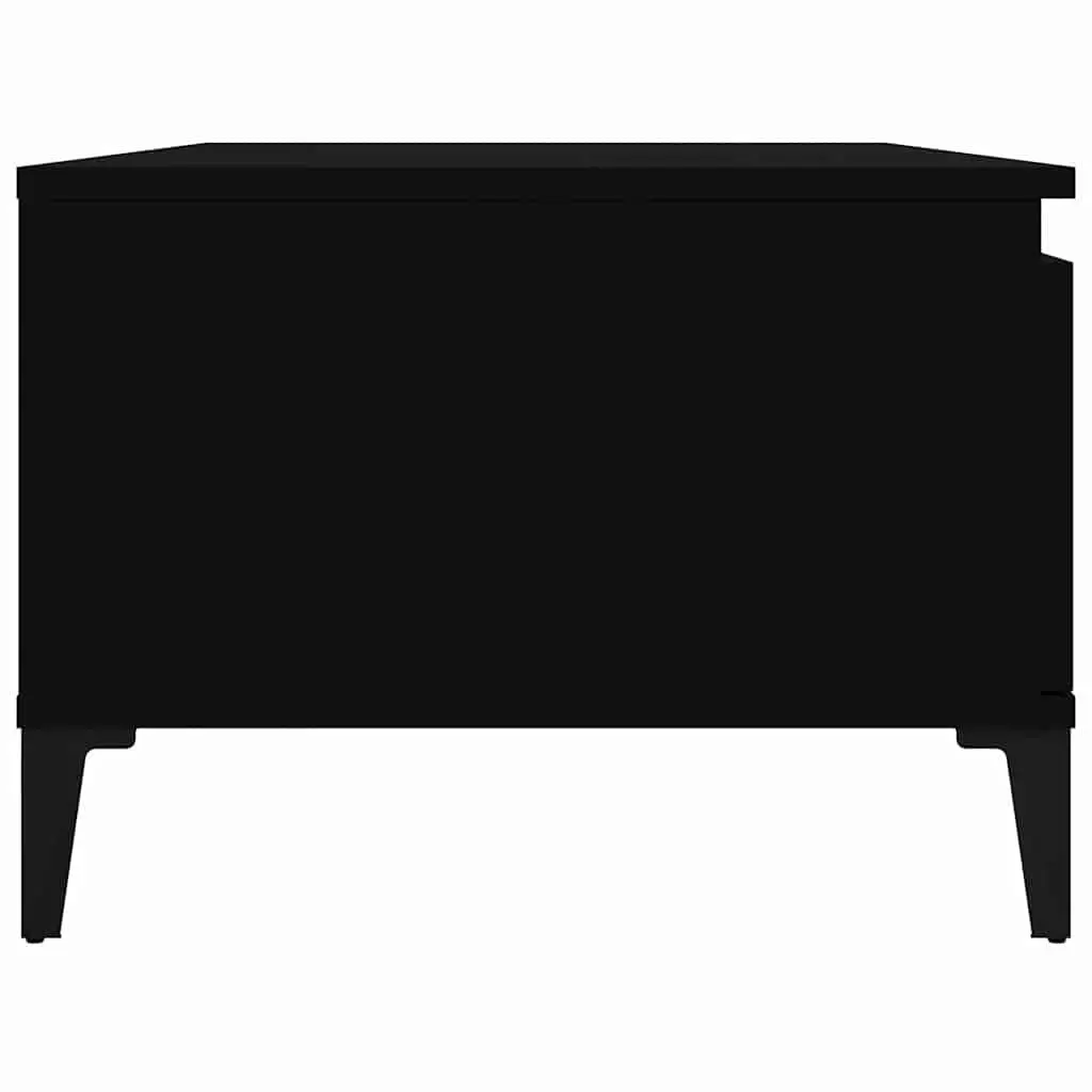 Coffee Table Black Industrial 90 x 50 x 36.5 cm Engineered Wood with Metal Feet