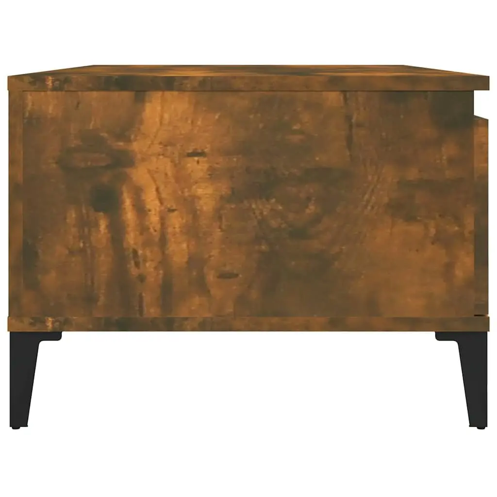 Coffee Table Industrial Style Brown Engineered Wood with Storage Drawer and Open Compartment