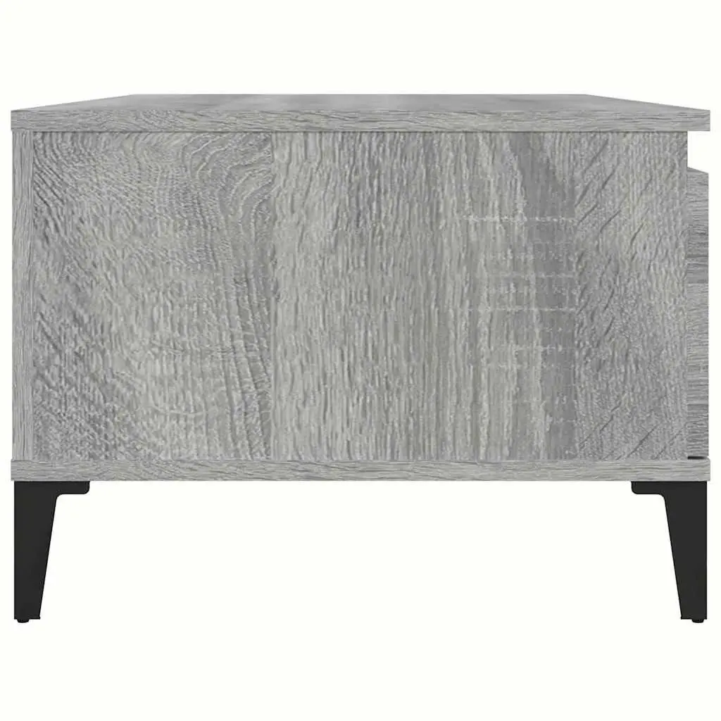 Coffee Table Grey Sonoma Engineered Wood Storage Drawer Open Compartment