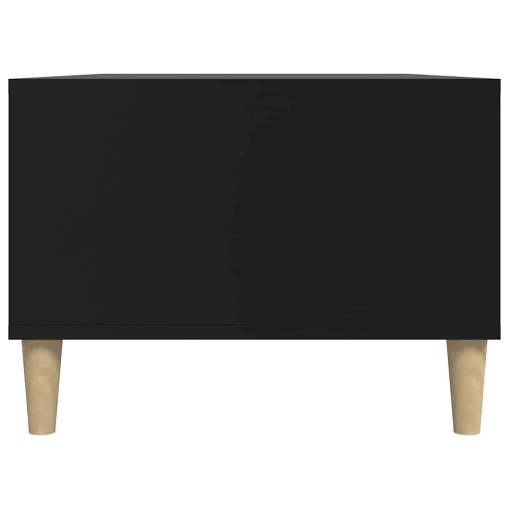 Coffee Table Black 90x50x36.5 cm Engineered Wood with Storage Compartments Drawer
