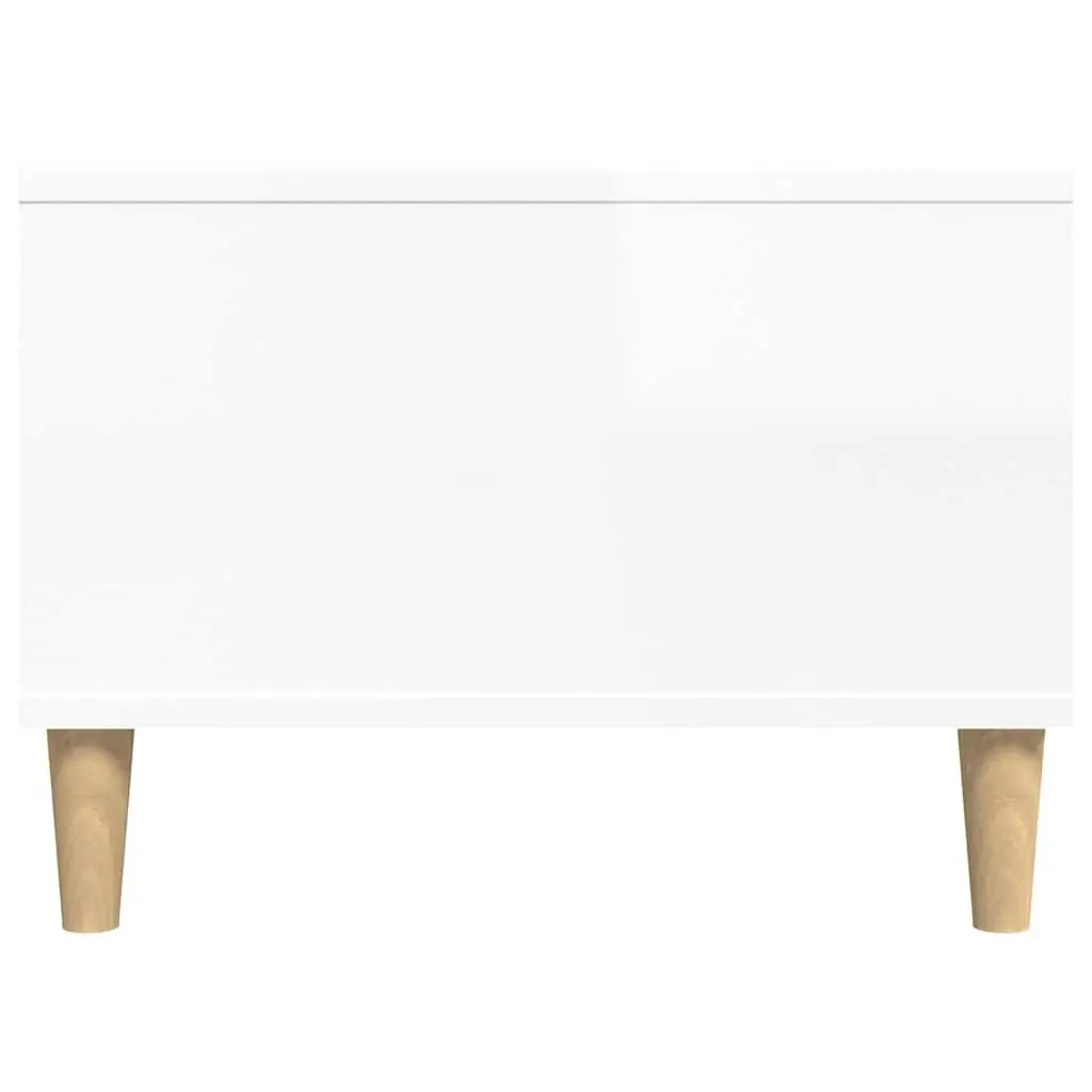 High Gloss White Coffee Table with Storage