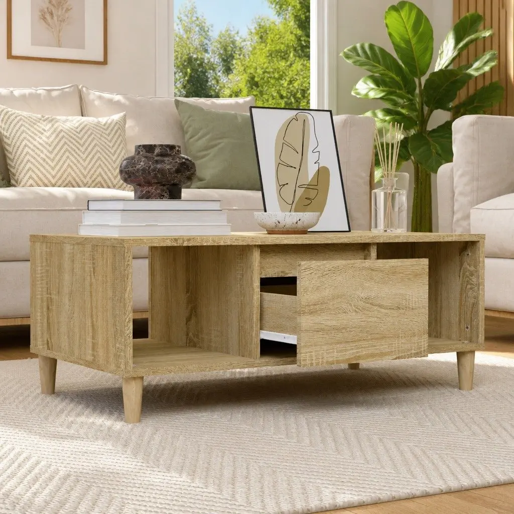 Sonoma Oak Coffee Table with Drawer Storage