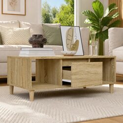 Sonoma Oak Coffee Table with Drawer Storage