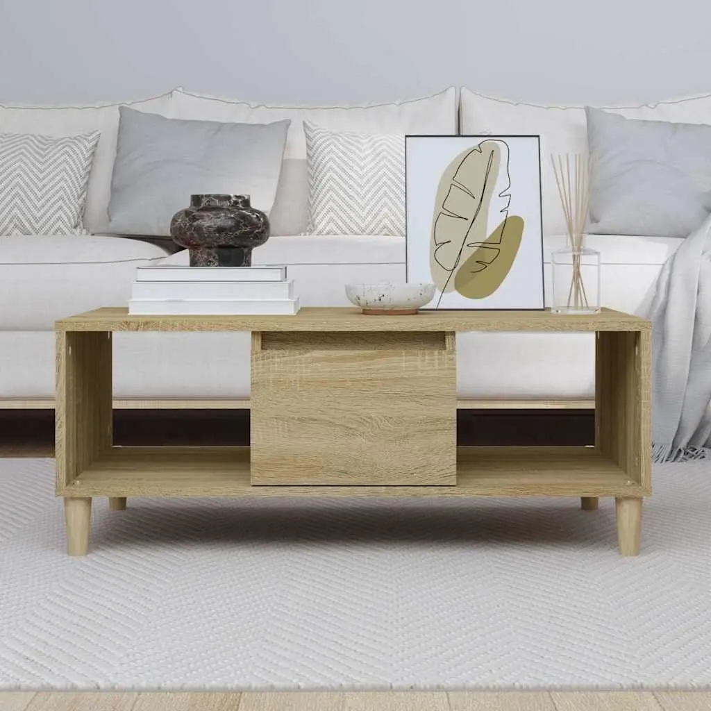Sonoma Oak Coffee Table with Drawer Storage