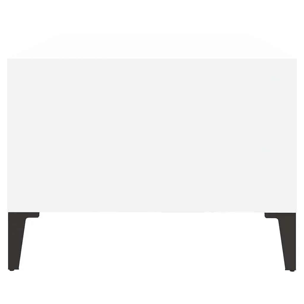 Coffee Table White Engineered Wood 90L x 50W x 36.5H cm with Storage Drawer and Open Compartments