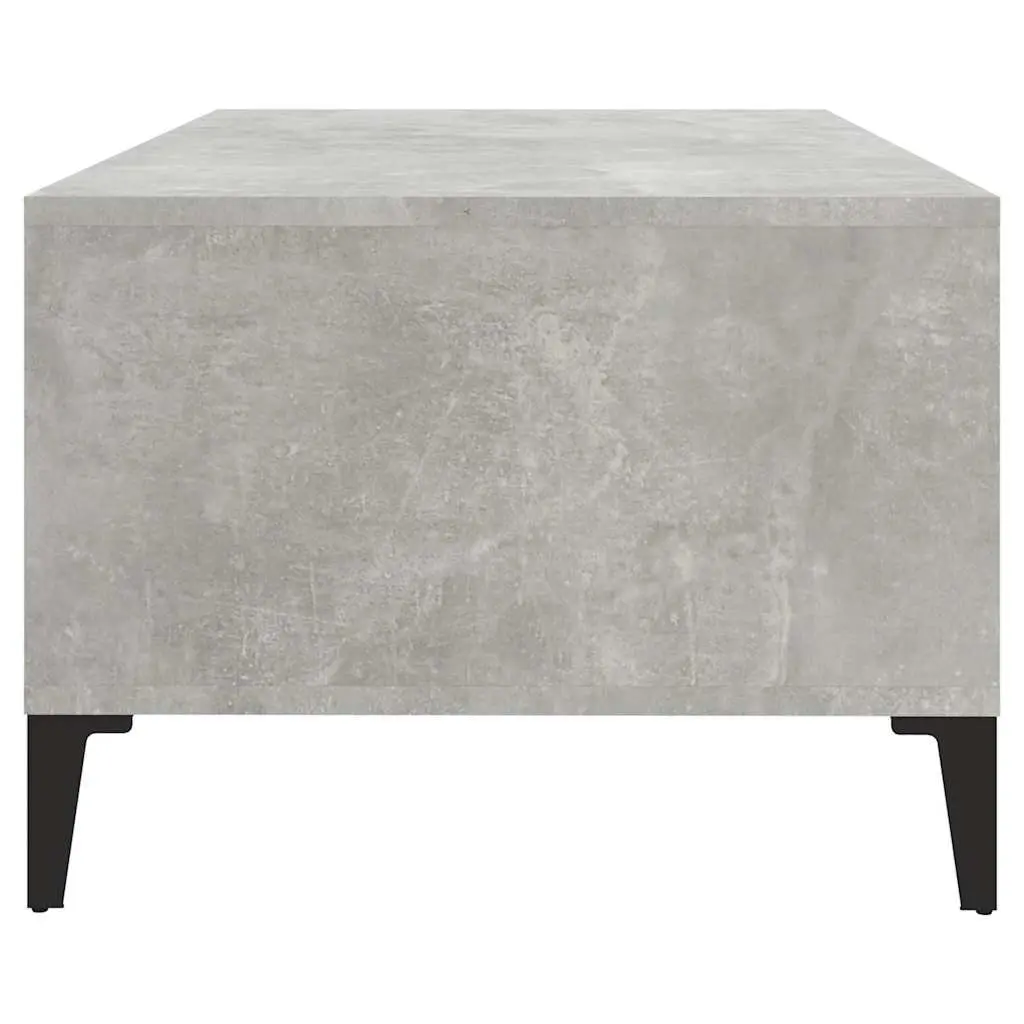 Grey Coffee Table with Drawer and Open Storage 90x50x36.5 cm
