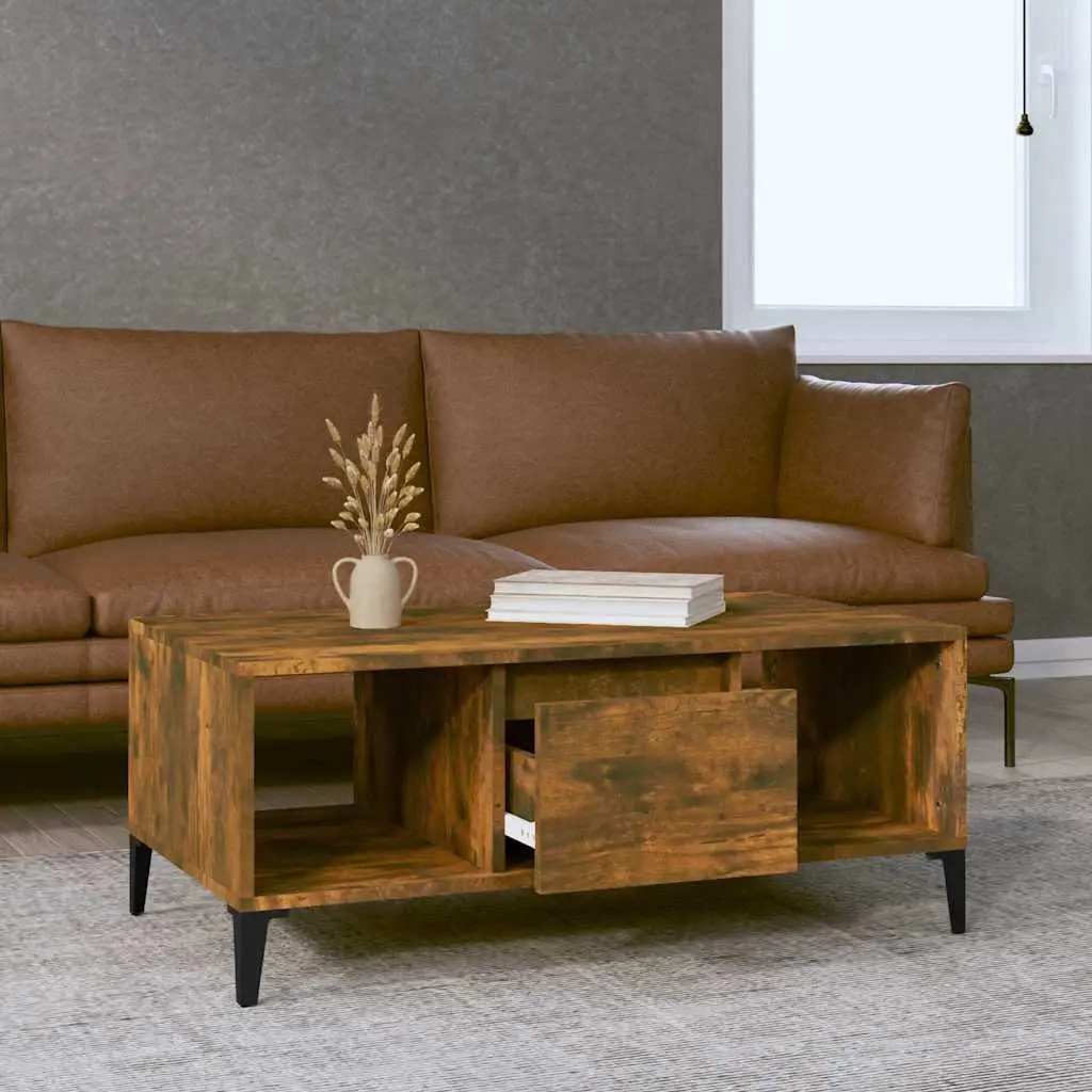 Coffee Table with Drawer and Open Storage