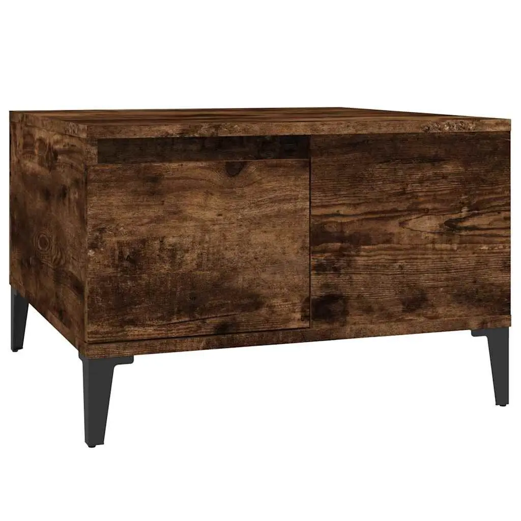 Coffee Table Brown Engineered Wood with Storage Drawer and Open Compartment