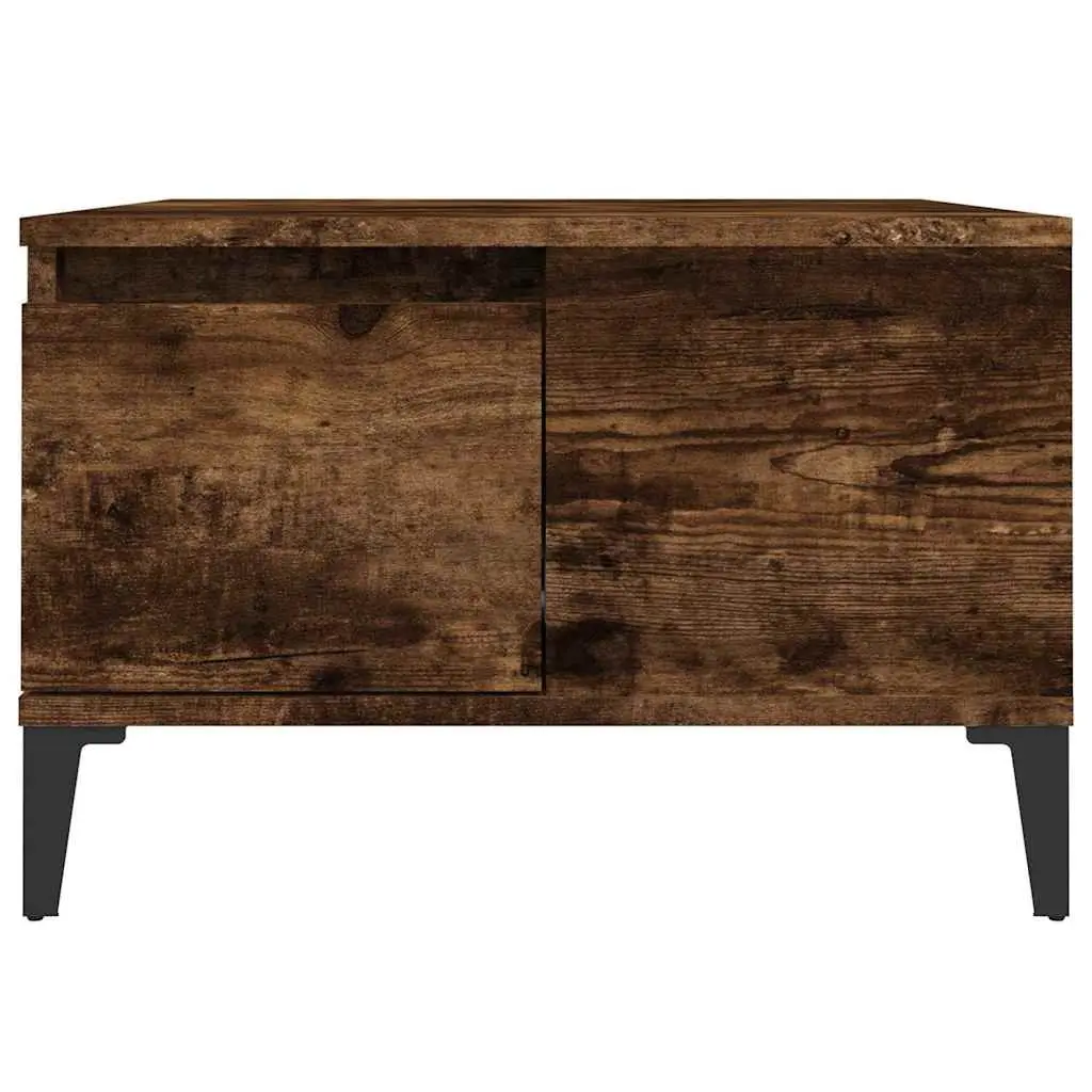 Coffee Table Brown Engineered Wood with Storage Drawer and Open Compartment