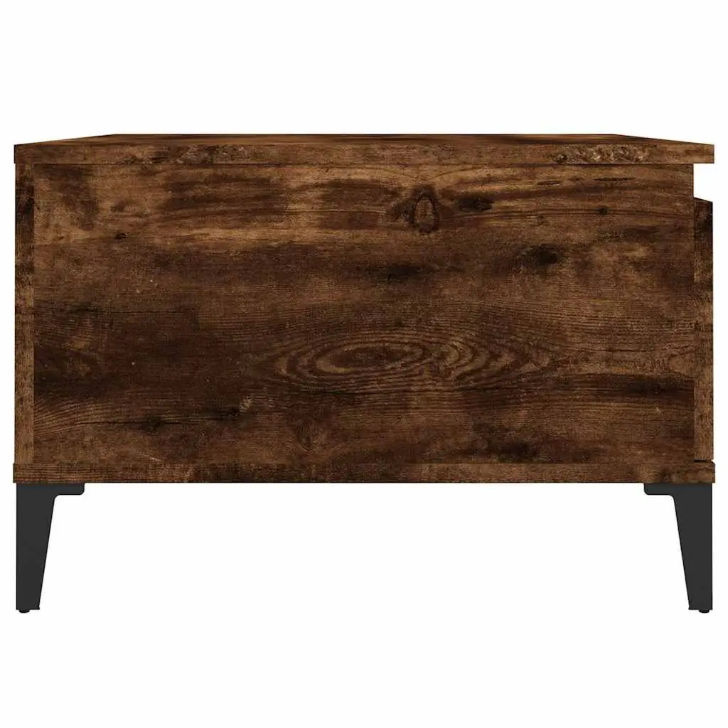 Coffee Table Brown Engineered Wood with Storage Drawer and Open Compartment