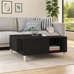 Stylish Black Coffee Table with Storage for Modern Living